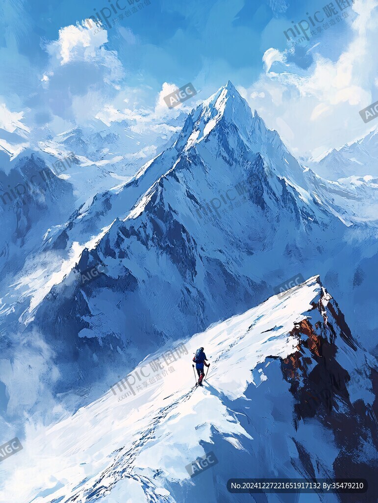 雪山原畫
