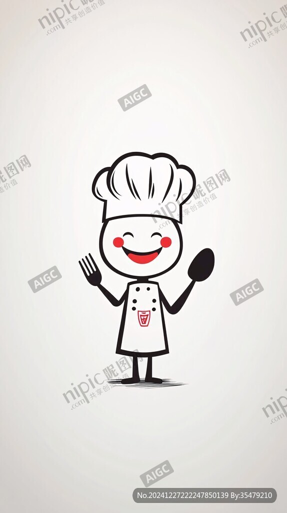 卡通小廚娘