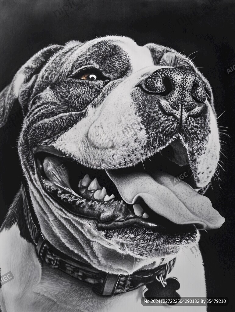 狗狗寫實插畫