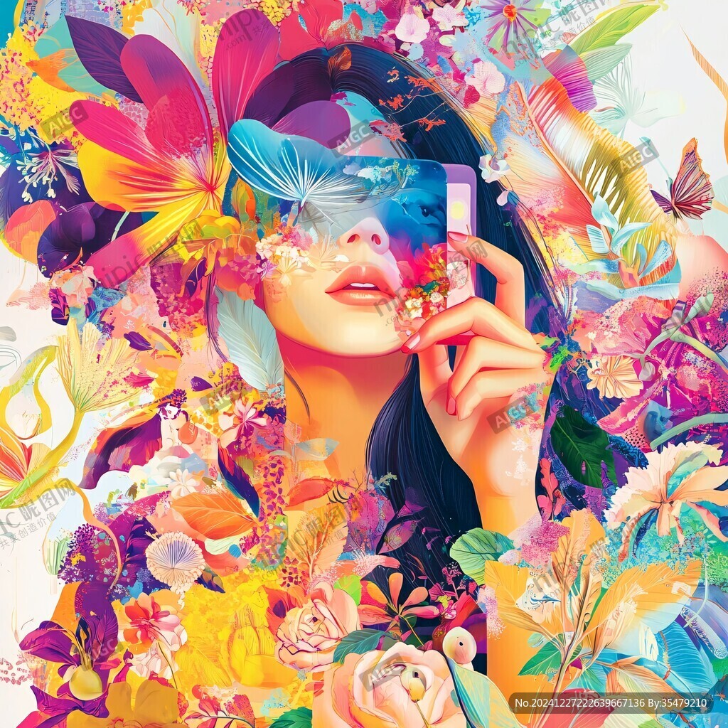 美女創(chuàng)意插畫