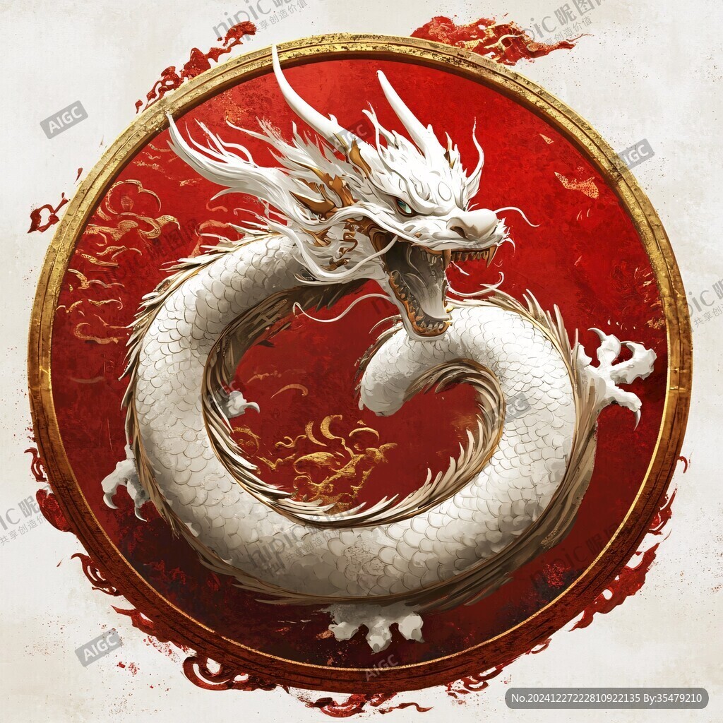 龍年鼠標墊插畫