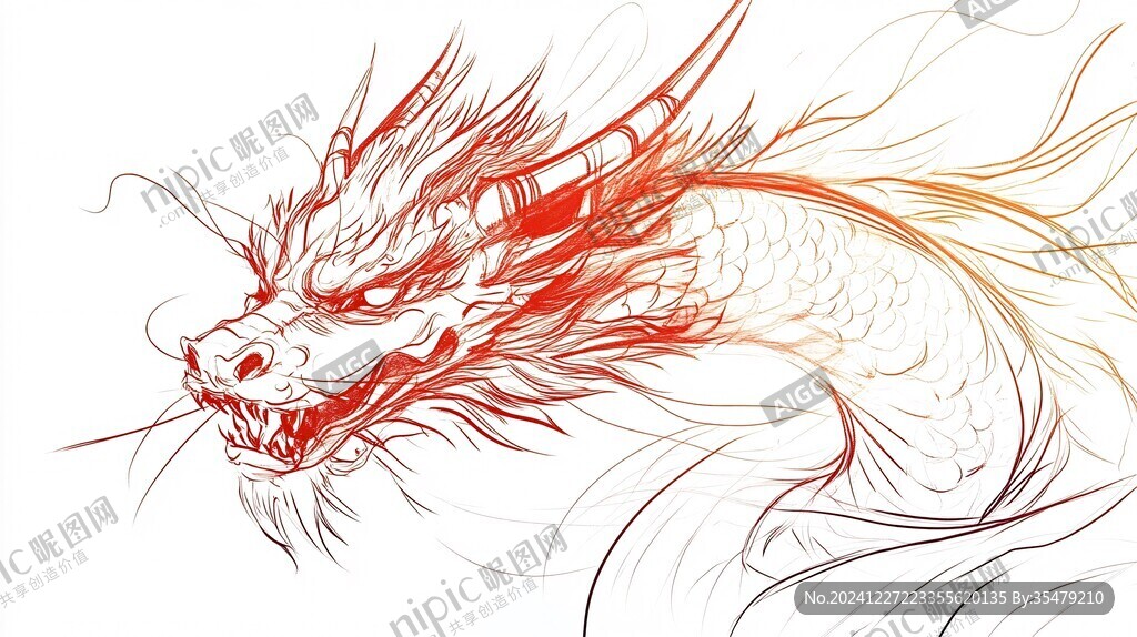 線描簡(jiǎn)約版龍?zhí)ь^