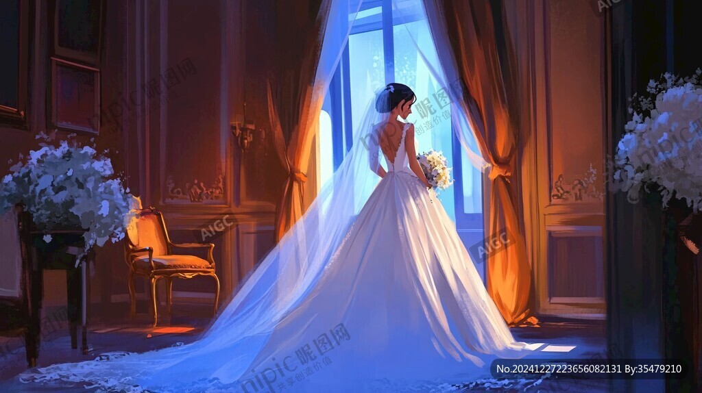 婚紗插畫