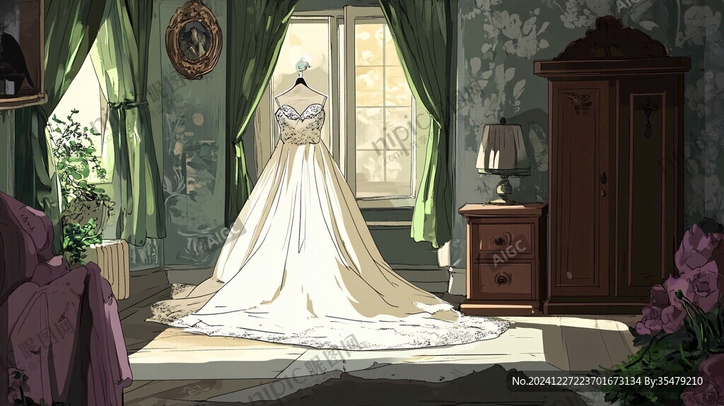 婚紗插畫