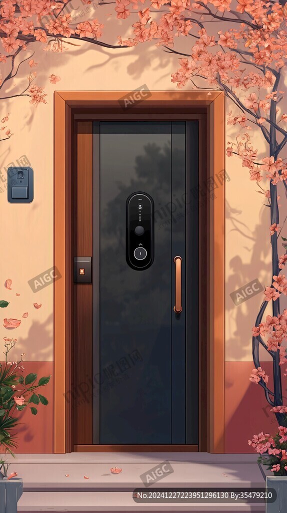 房屋門口插畫