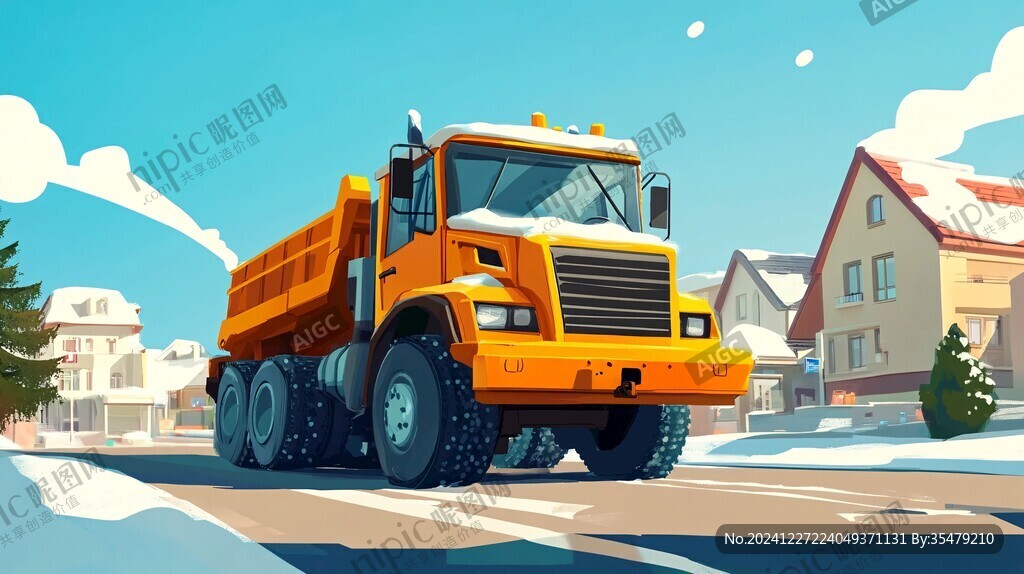壓路車插畫