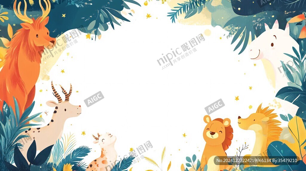 扁平叢林插畫