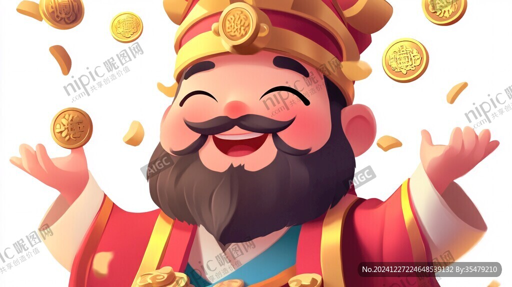 全原創(chuàng)卡通財神人物