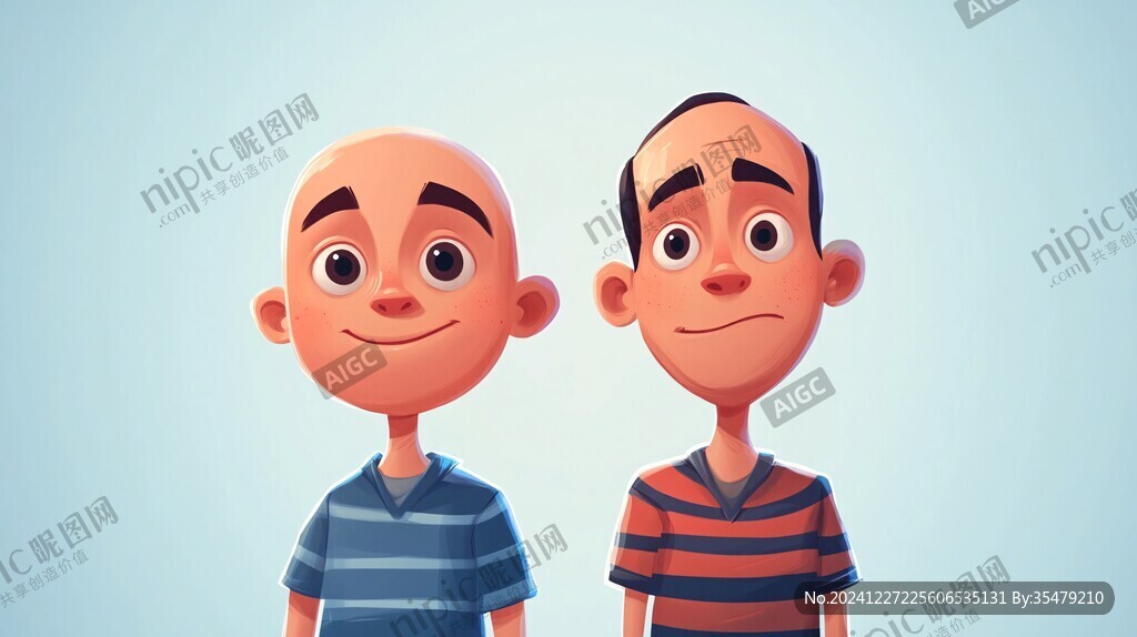 3d男女卡通形象