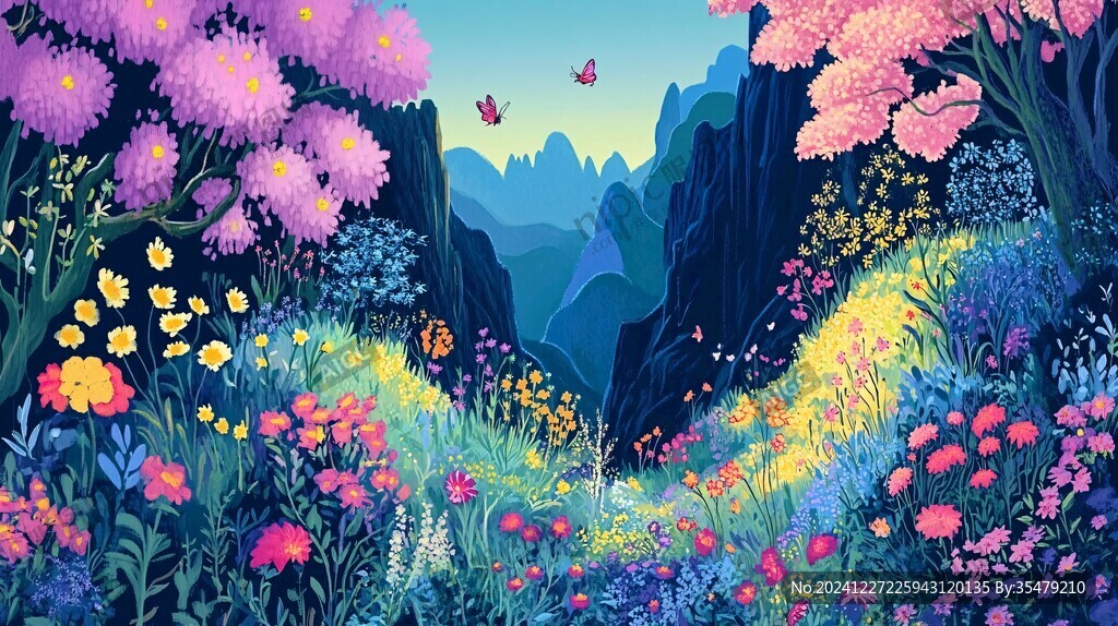 山野爛漫插畫