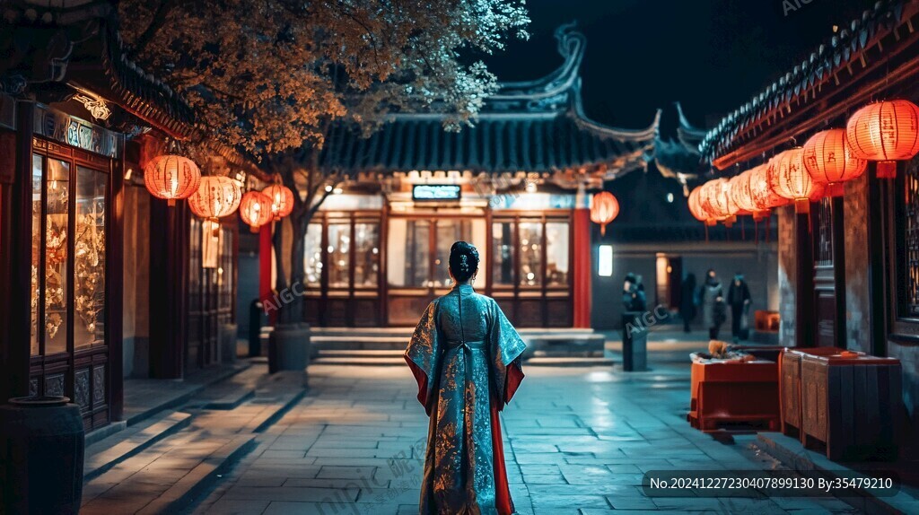 古人燈下