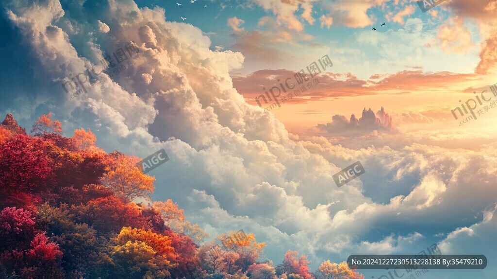 唯美云山風(fēng)景畫