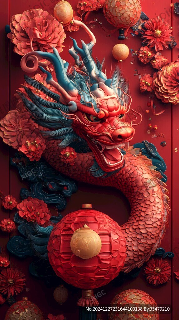 龍年氛圍立體造型