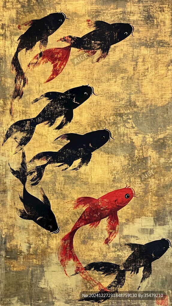 鯉魚條屏