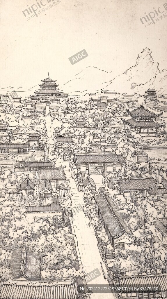北宋古城插畫(huà)