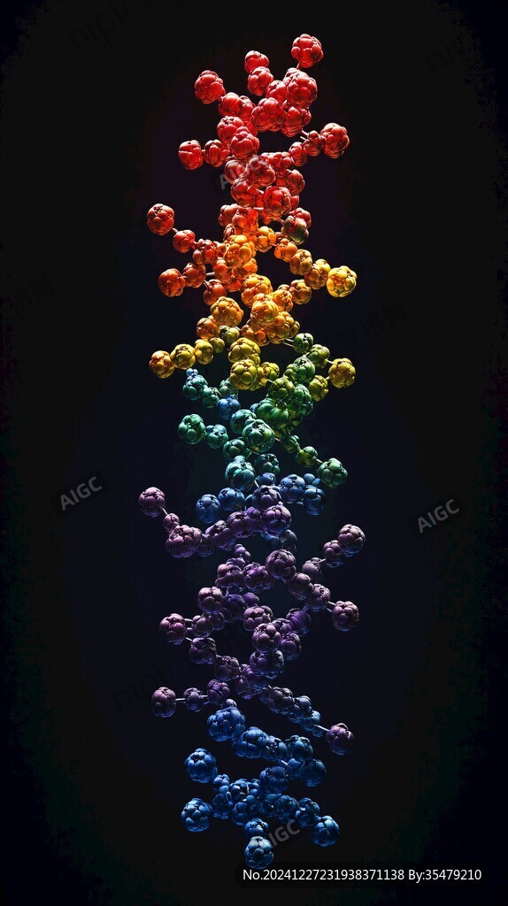 彩色細胞基因鏈dna