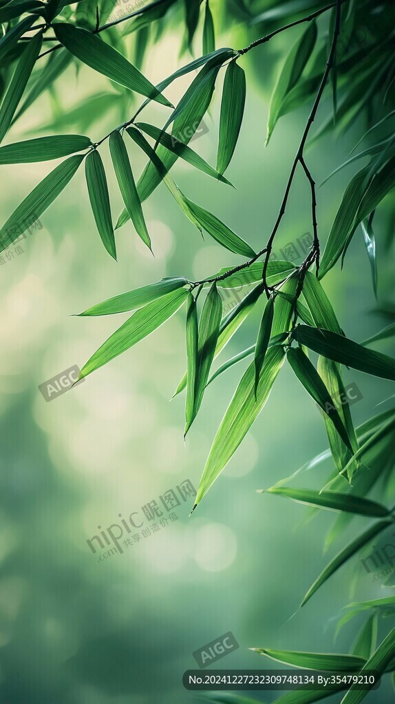 唯美竹葉