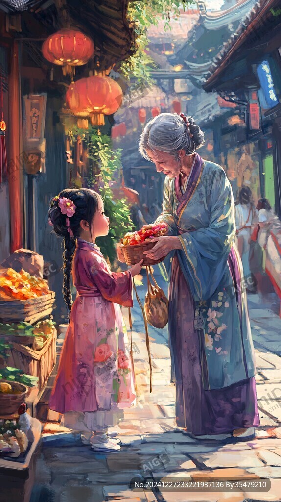 古代市集買菜