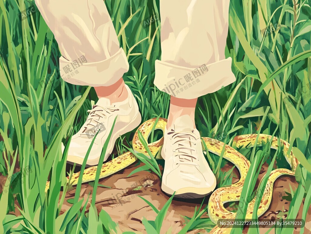 蛇六月插畫