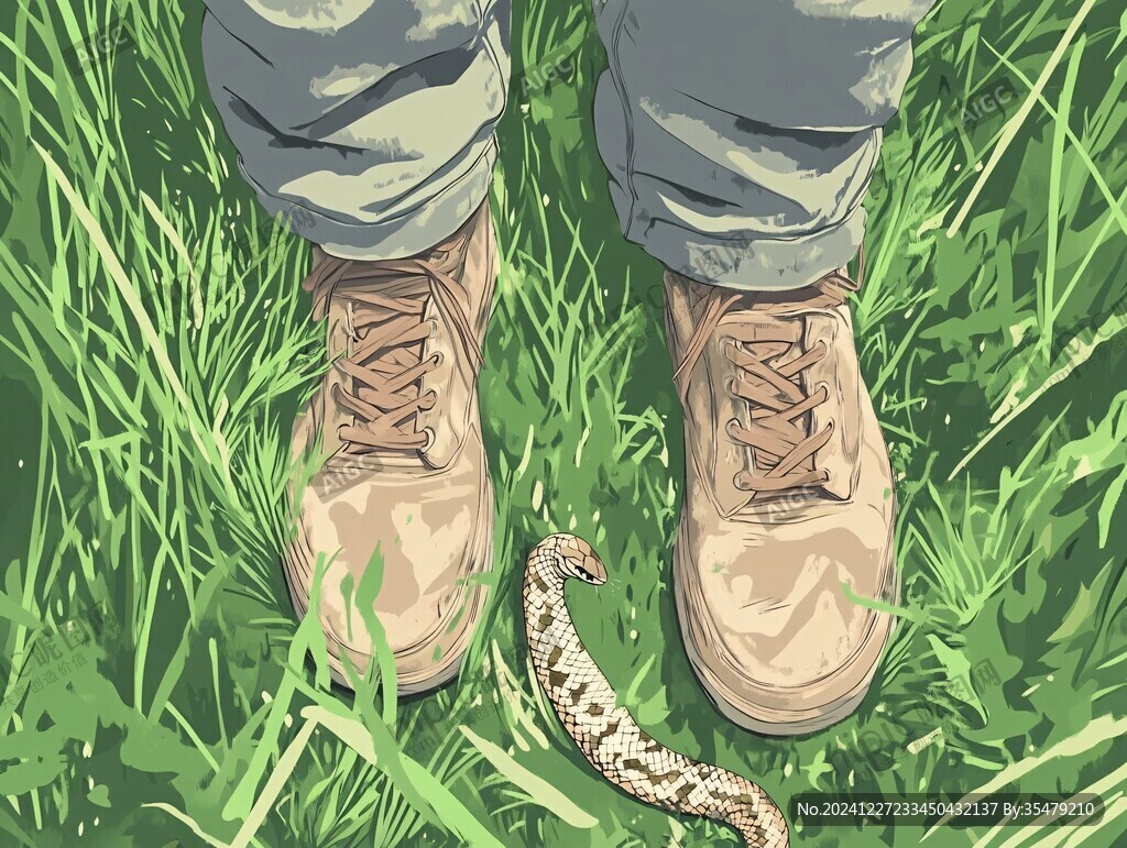 草地上的蛇