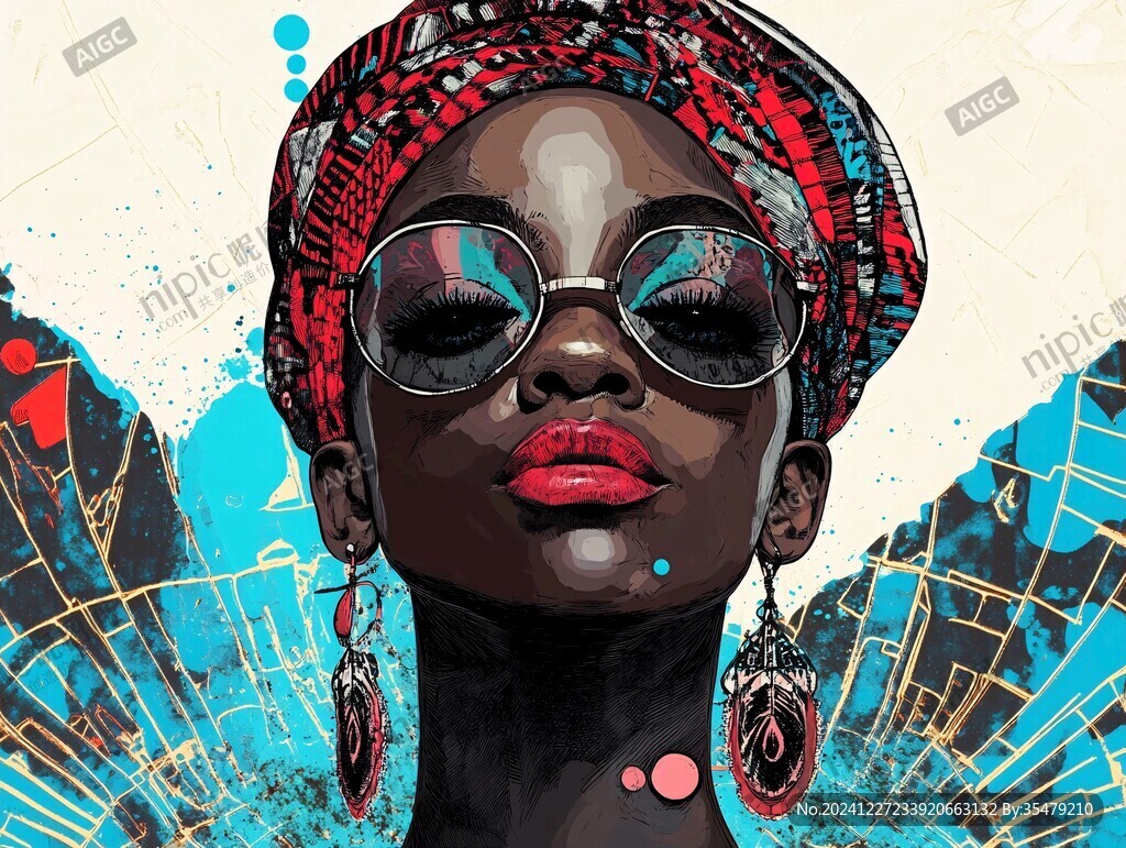 美女潮流插畫