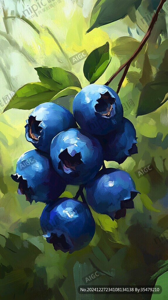 原創藍莓插畫