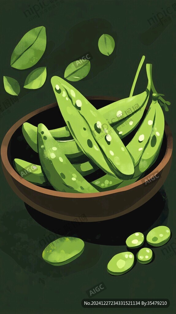 插畫風豌豆