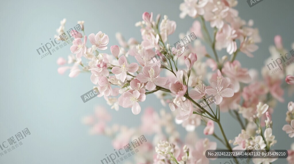 唯美滿天星花枝