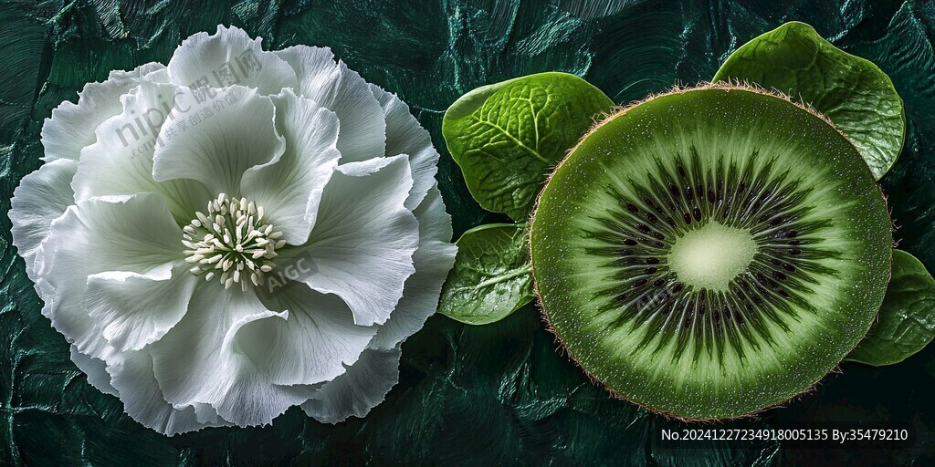 花皮綠花水果