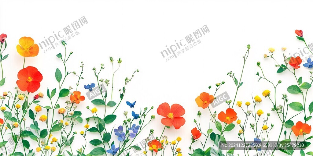 花叢插畫(huà)
