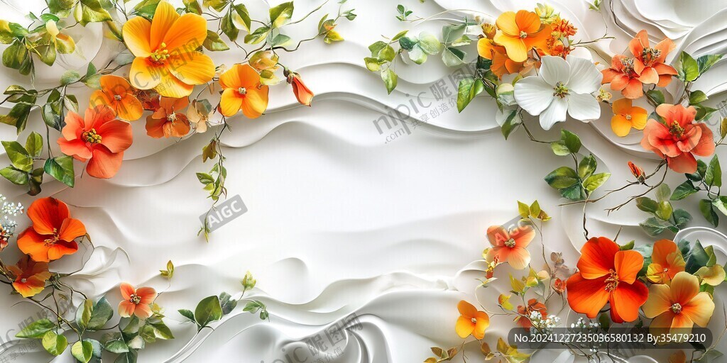 3d立體花藤背景