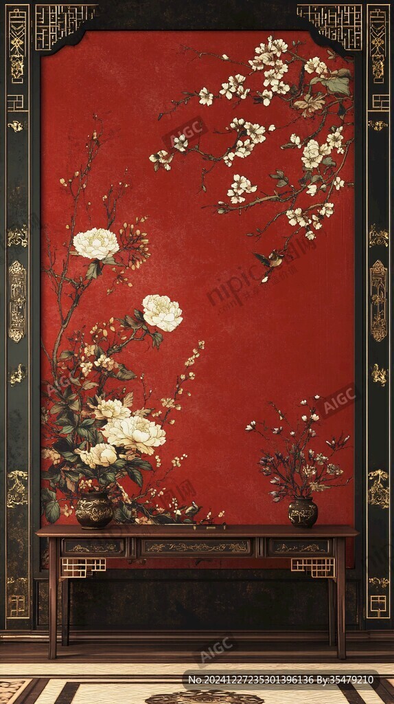 古風(fēng)紅墻壁紙