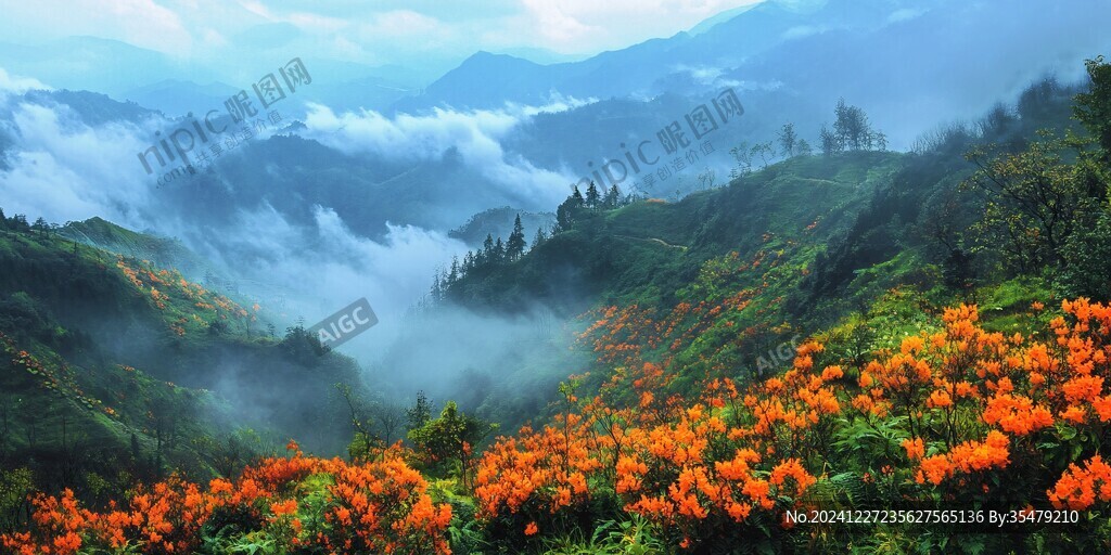 石潭云海全景圖