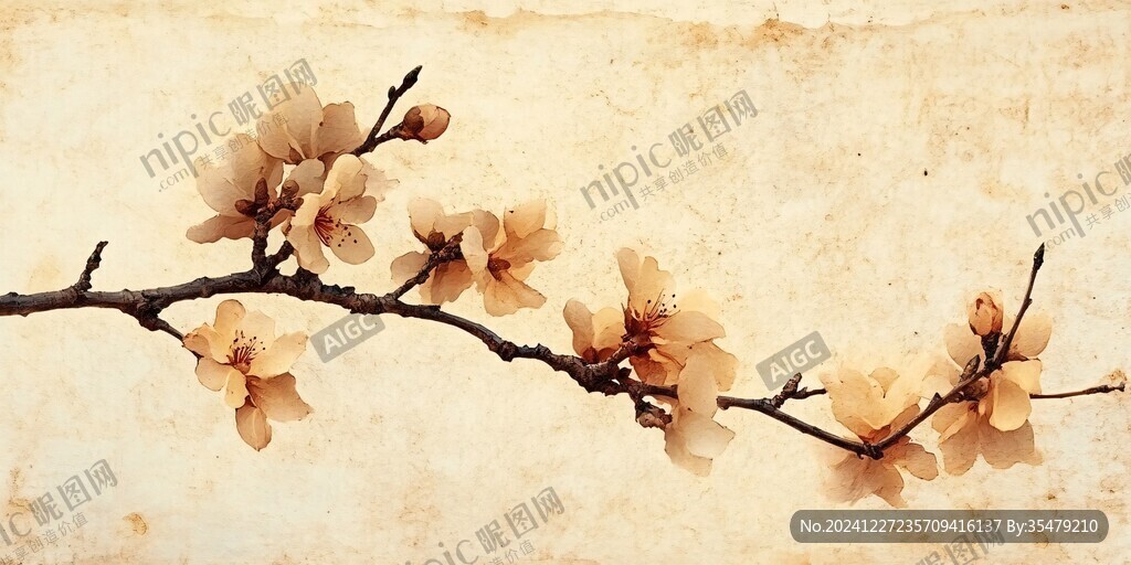 梅花大型高清壁畫