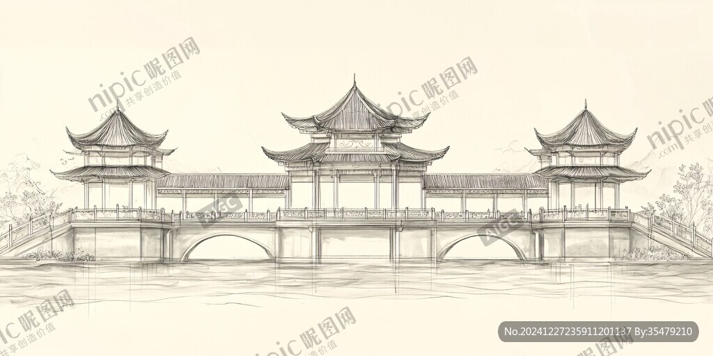 五亭橋插畫
