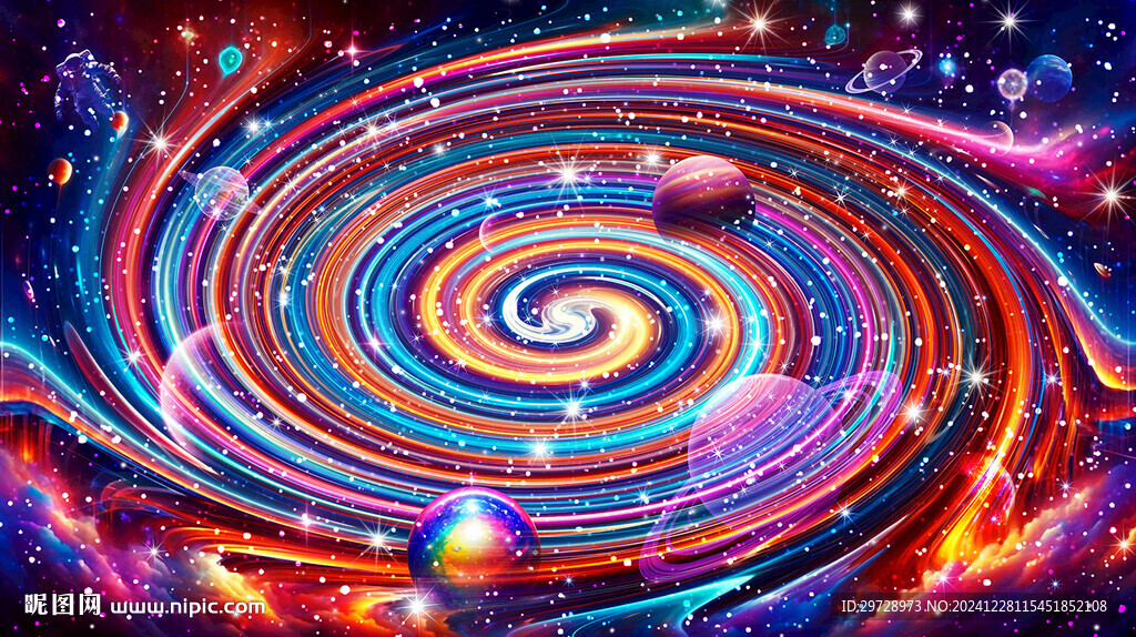 星空彩色旋渦宇宙太空