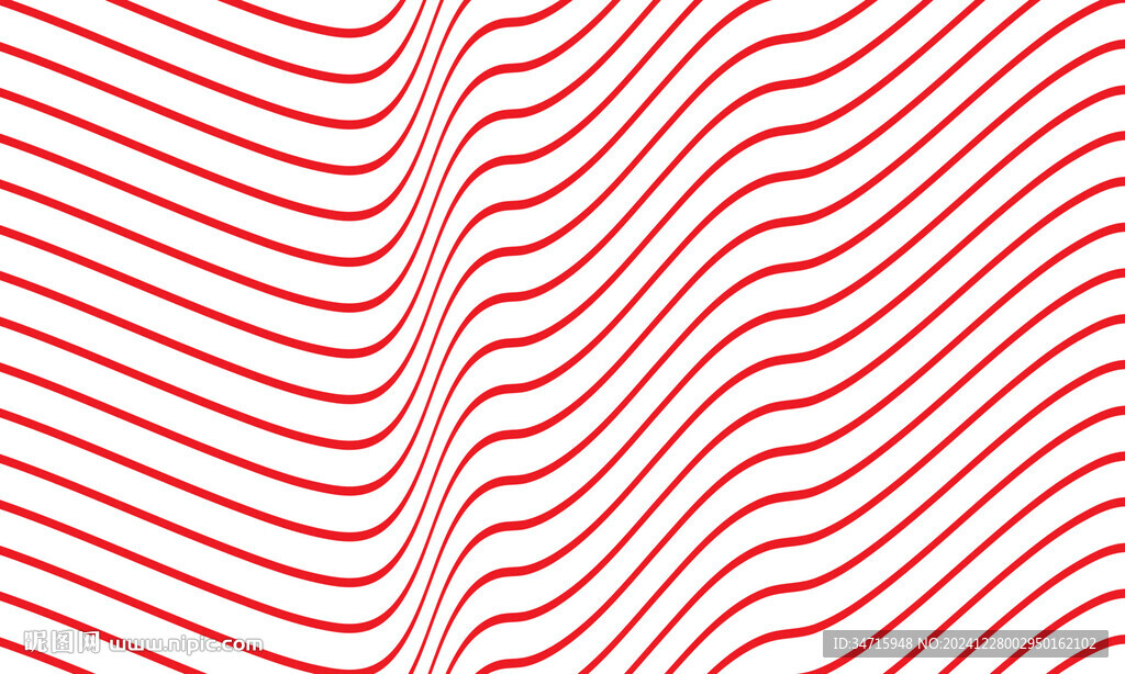 紅色條紋3d波浪線矢量背景