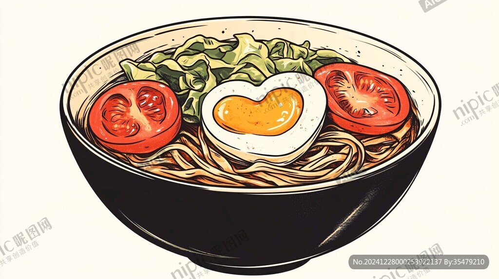 冷面插畫