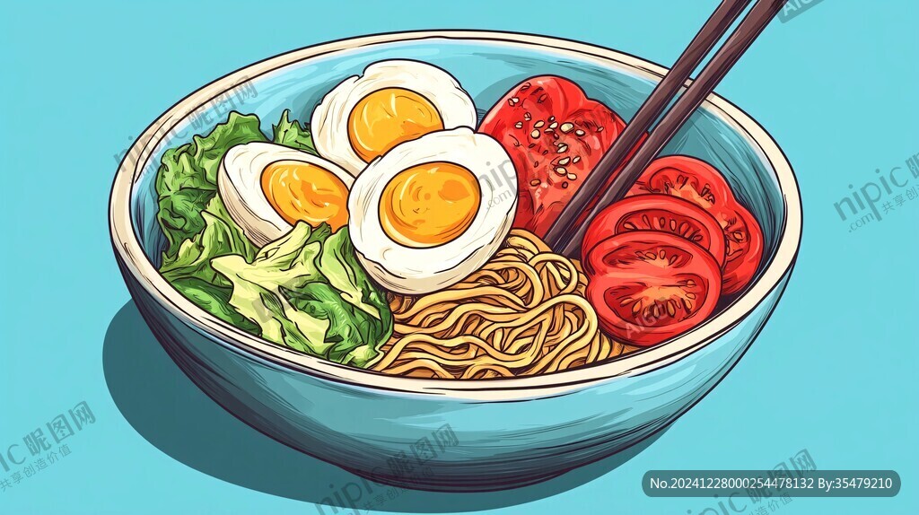 冷面插畫