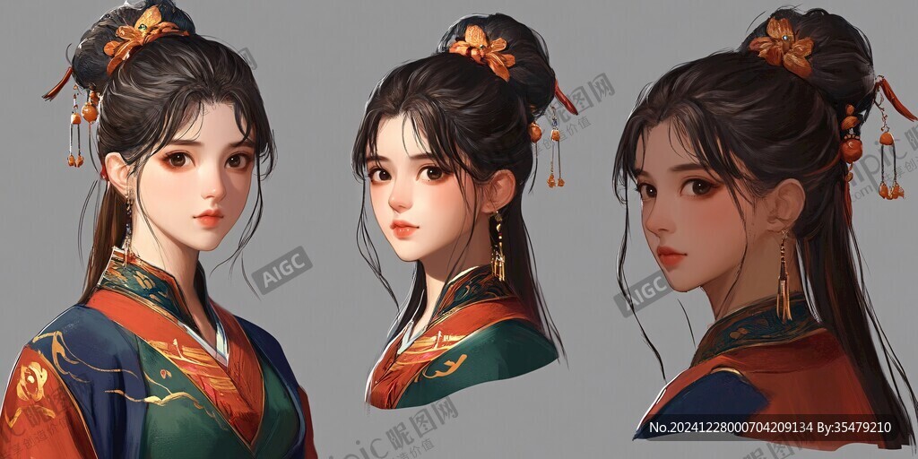 古裝半身人物設(shè)計