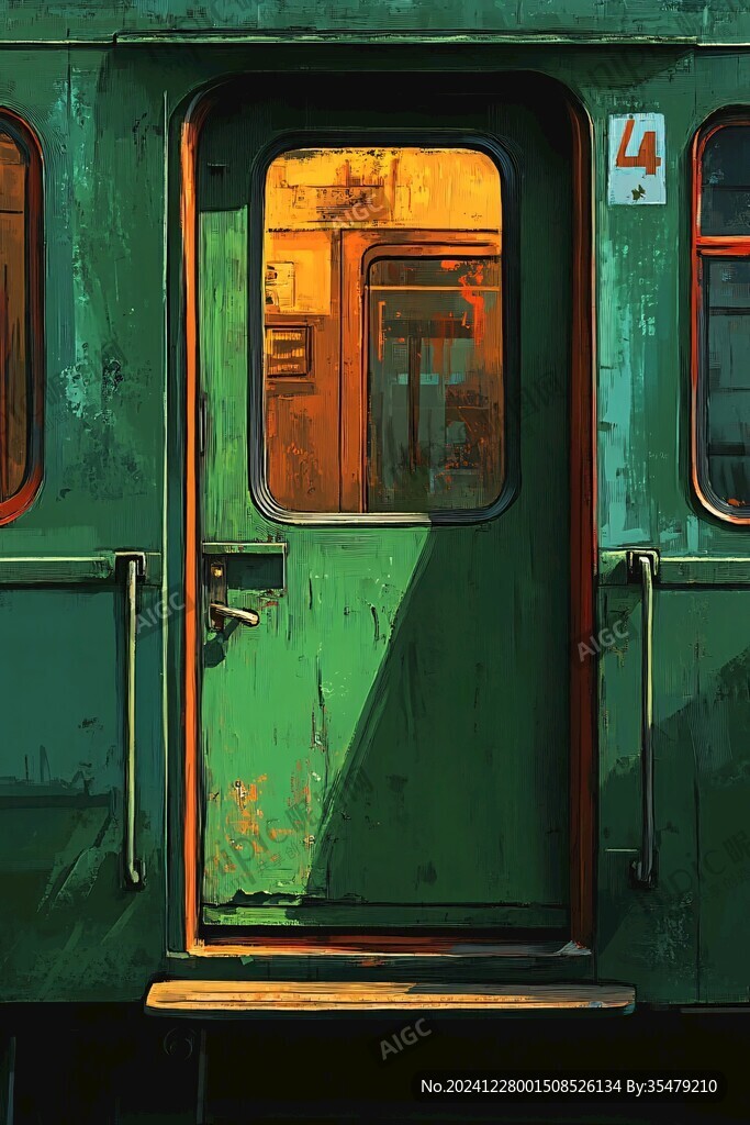 綠皮火車車門