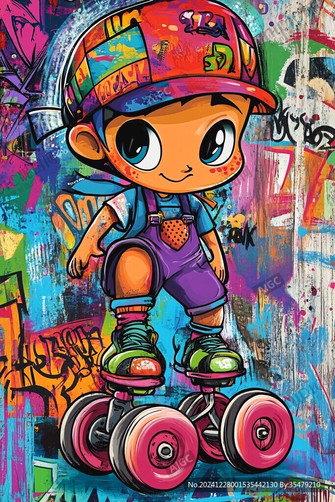 輪滑插畫系列