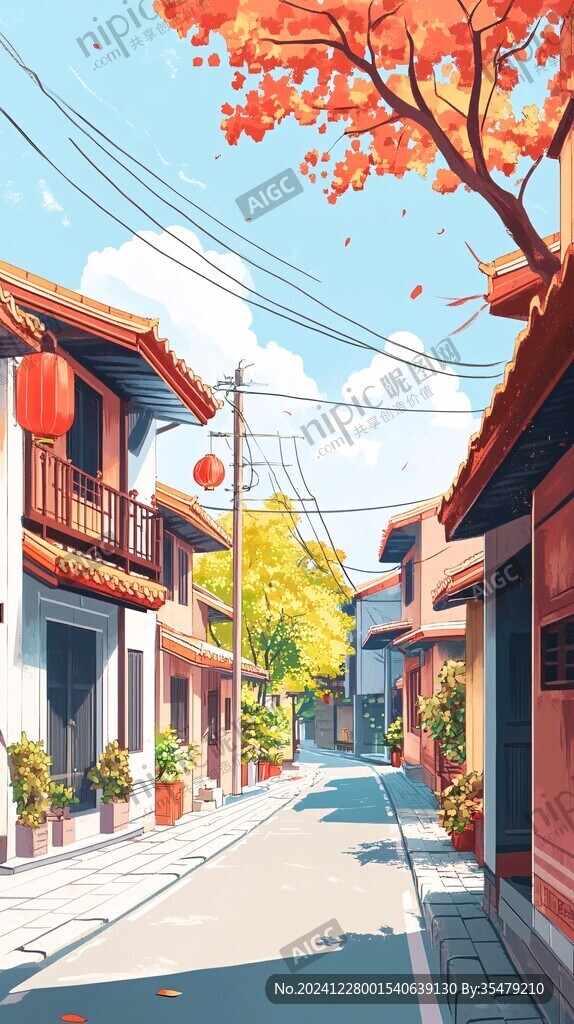 插畫街道