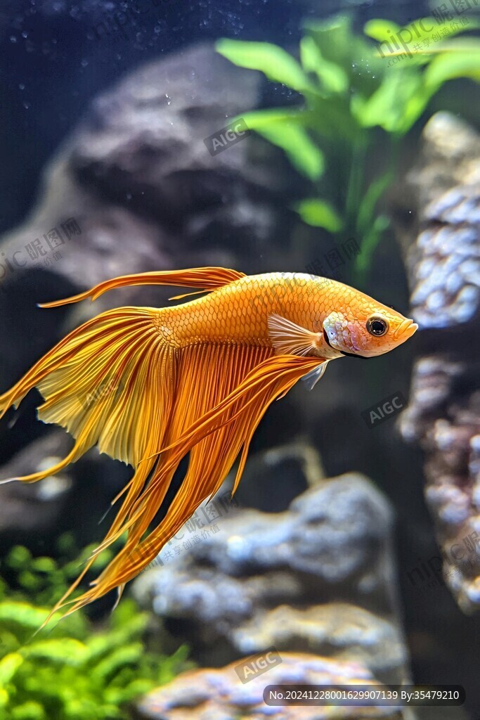 水族箱黃曼龍