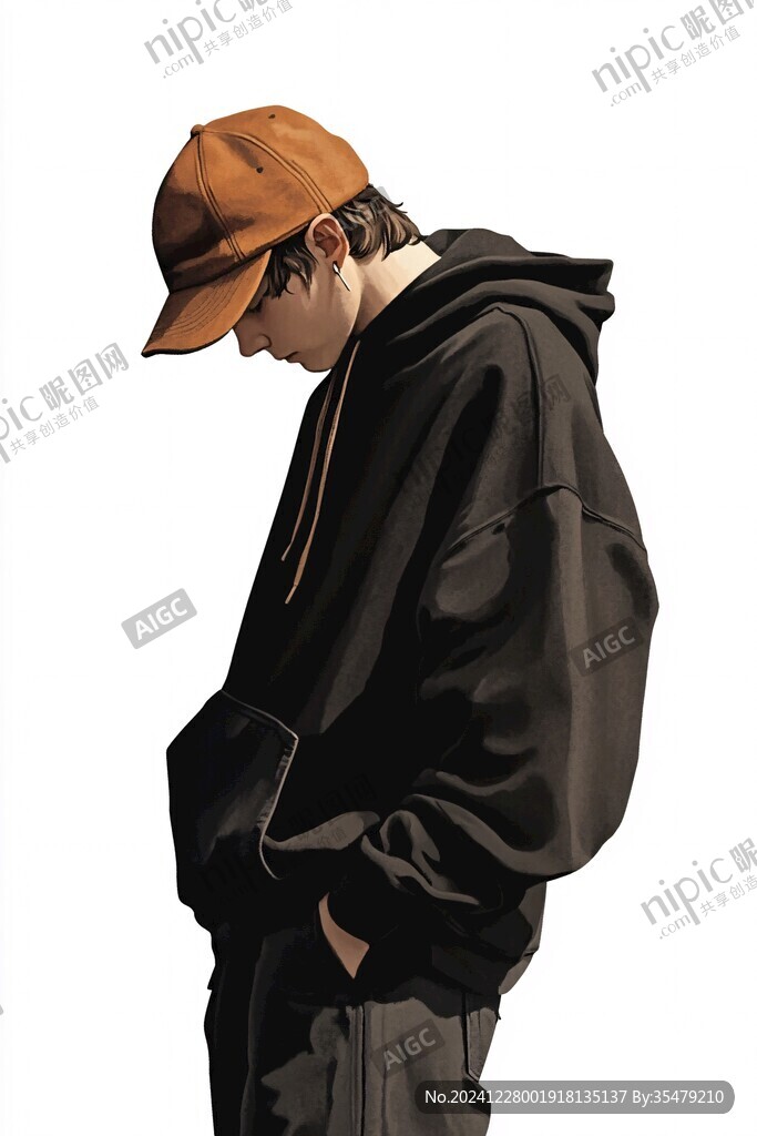 穿帽衫的男生