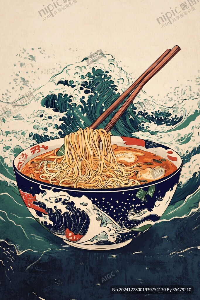 熱干面插畫(huà)