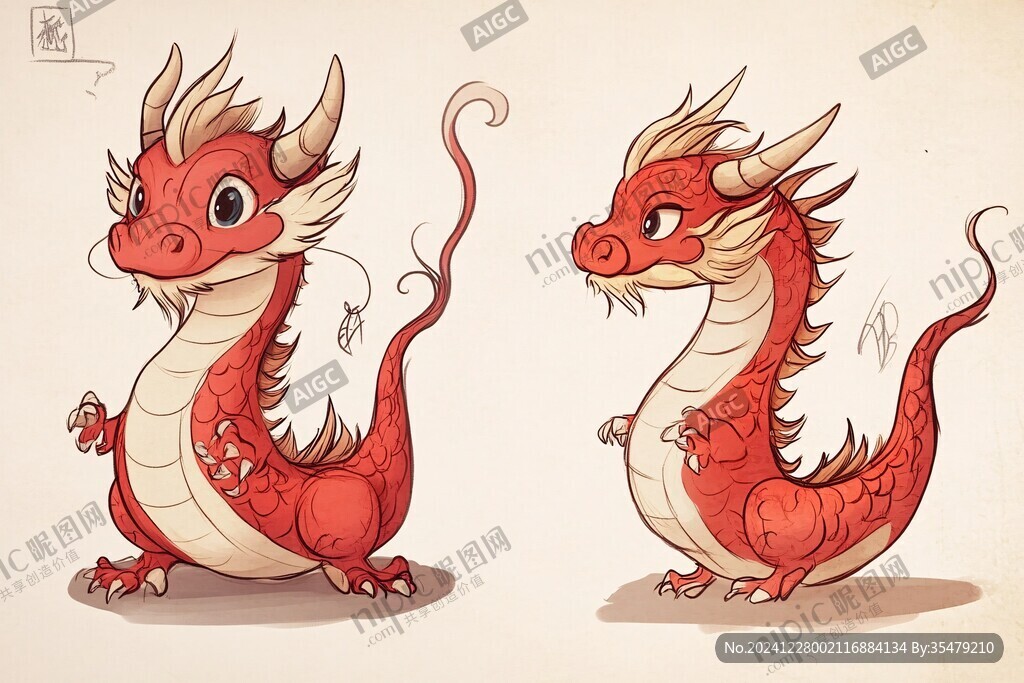 龍年系列插畫形象