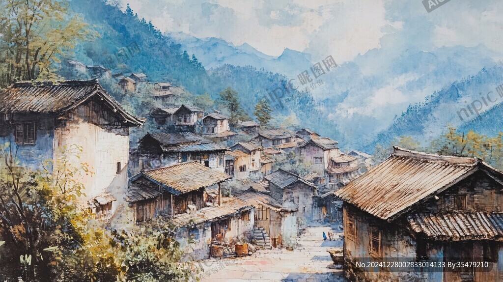 青巖古鎮(zhèn)油畫(huà)