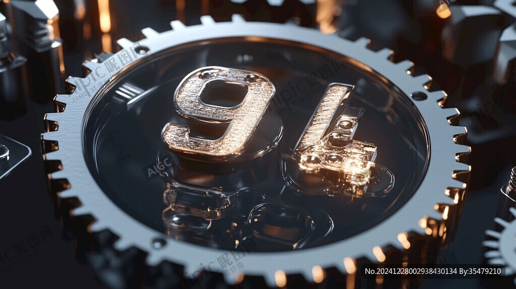 金色齒輪背景金色數(shù)字