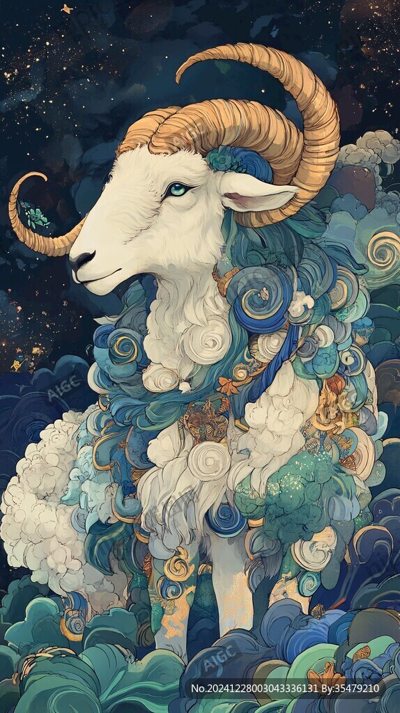 白羊座插畫